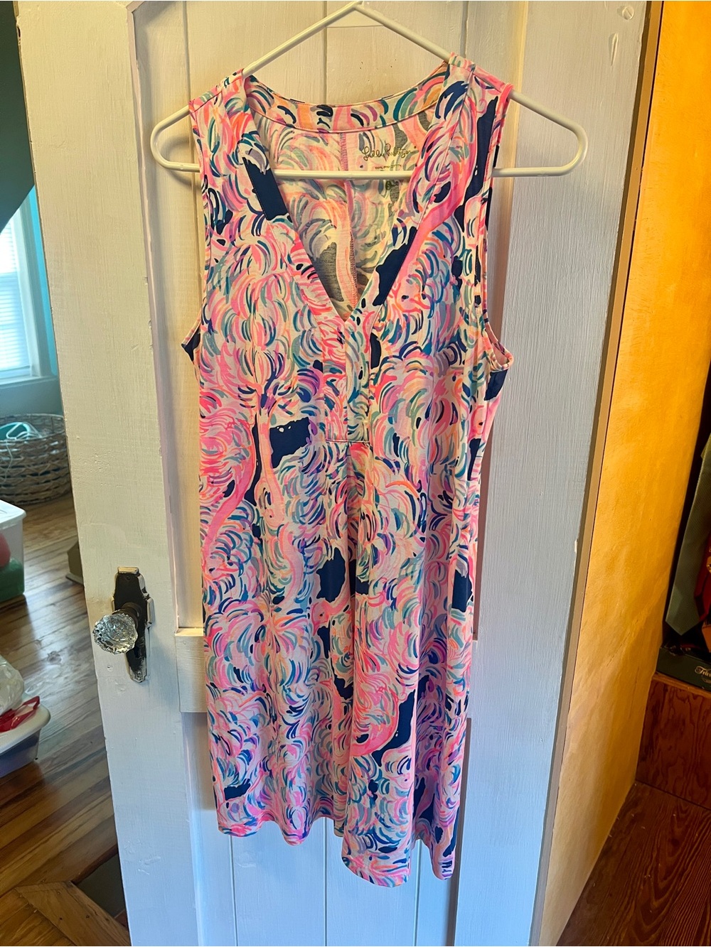 Lilly Pulitzer Pink & Blue Flamingo Dress